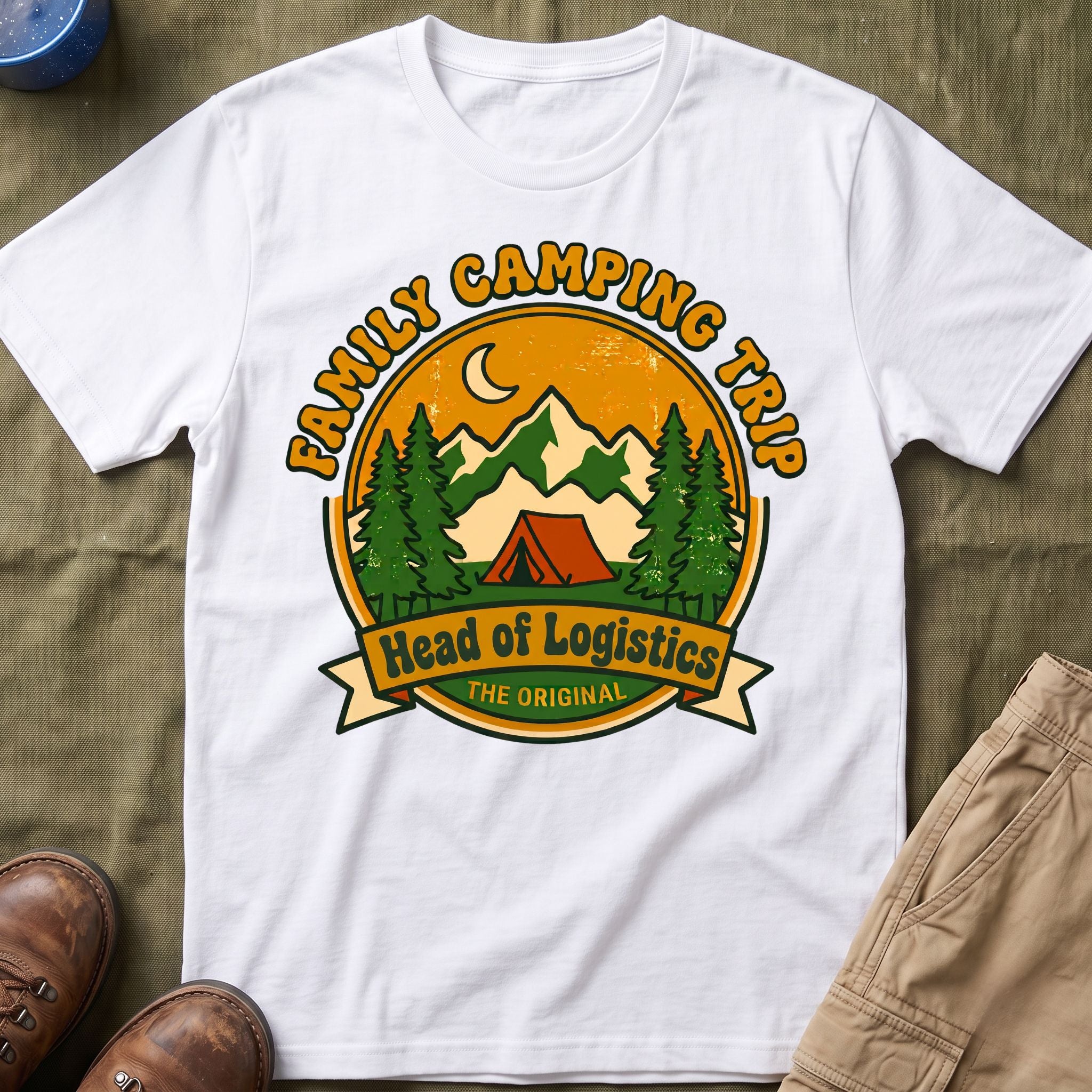 Family Camping Trip — Head of Logistics Matching T-Shirt