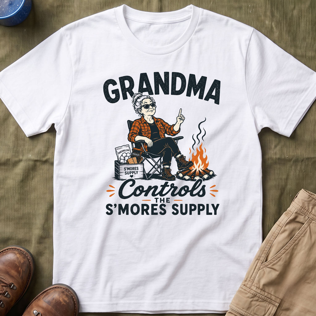 Grandma — Controls The S'Mores Supply Matching T-Shirt