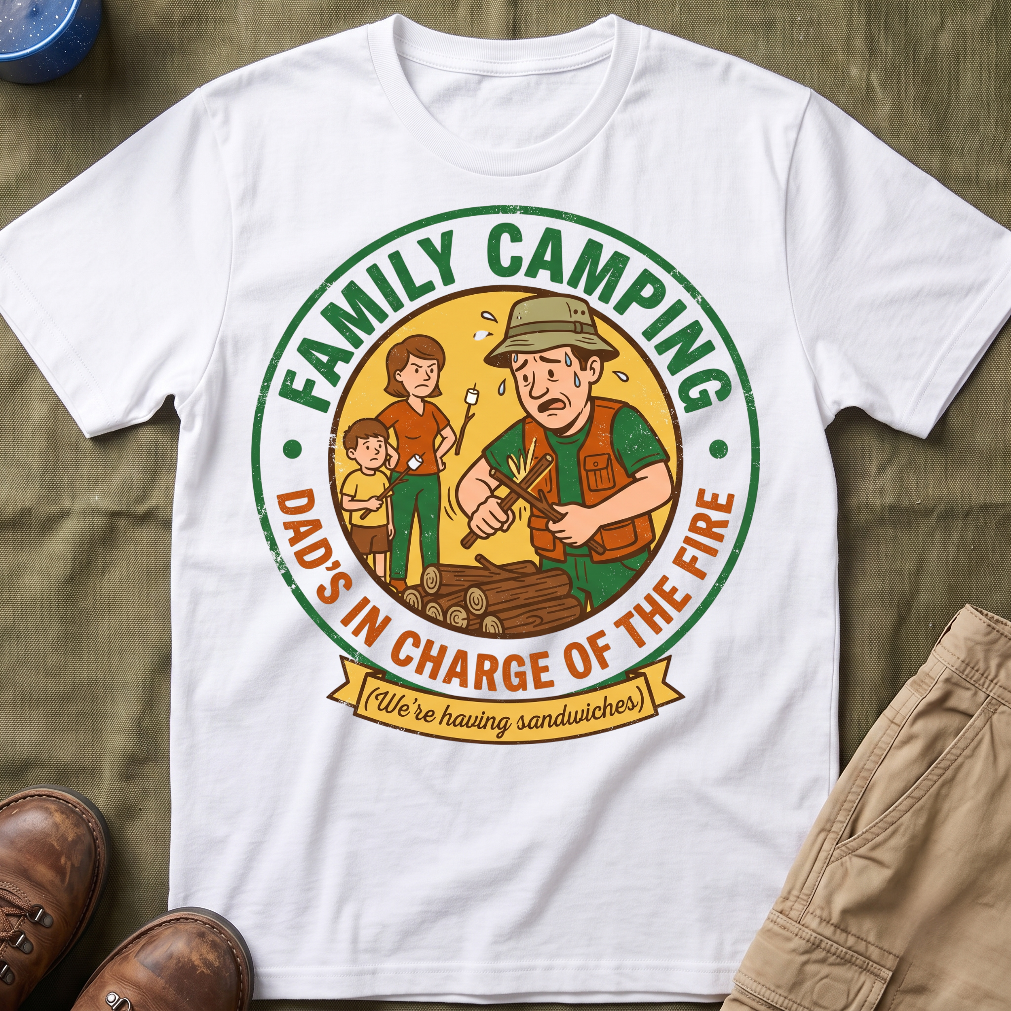 Dad's in Charge of the Fire — We're Having Sandwiches T-Shirt