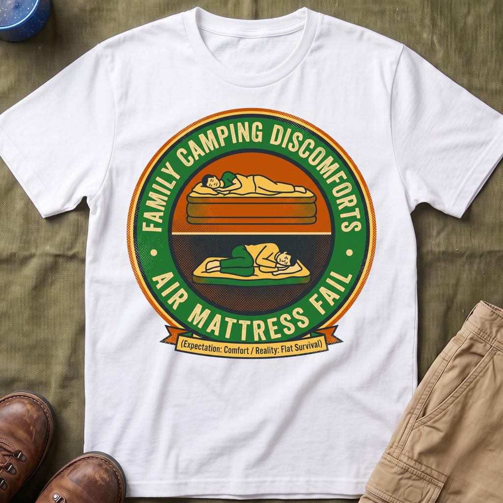 Family Camping Discomforts —  Air Mattress Fail T-Shirt