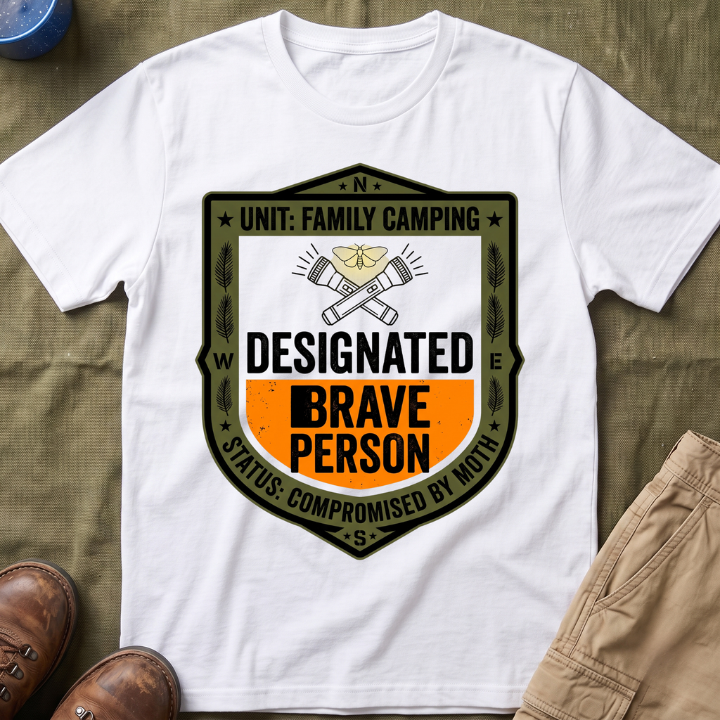 Designated Brave Person — Compromised By a Moth T-Shirt