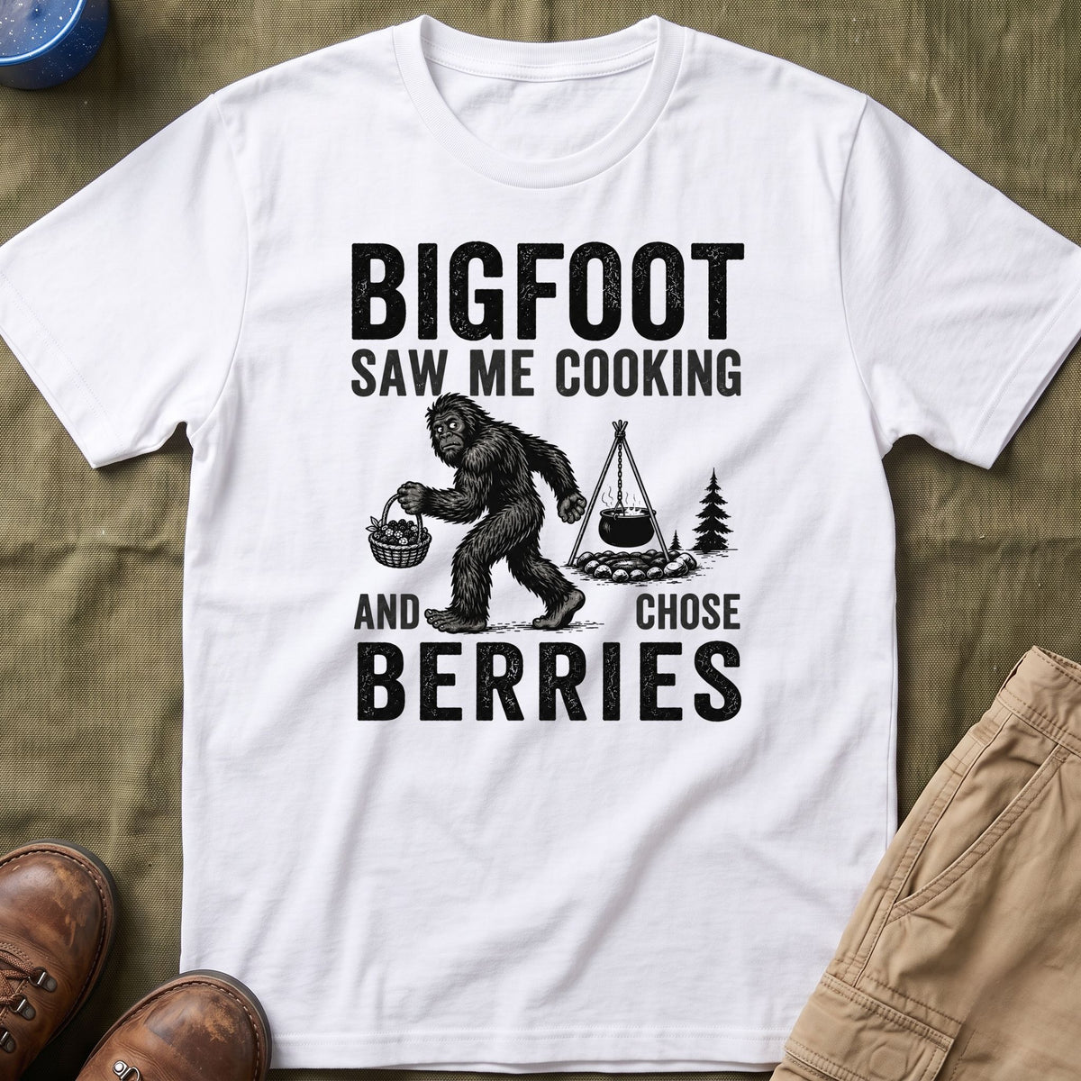 Bigfoot Saw Me Cooking — And Chose Berries Matching T-Shirt
