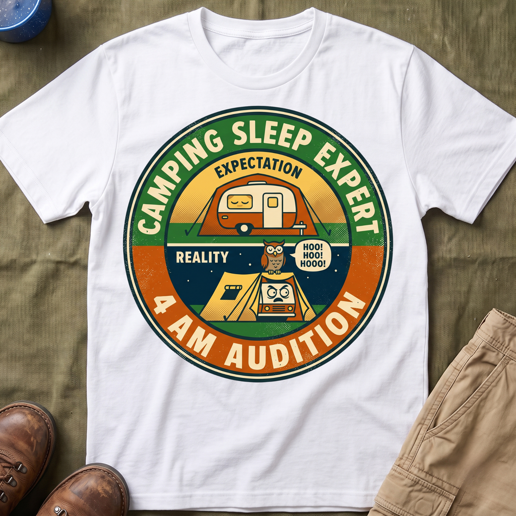 Camping Sleep Expert — 4 AM Audition T-Shirt