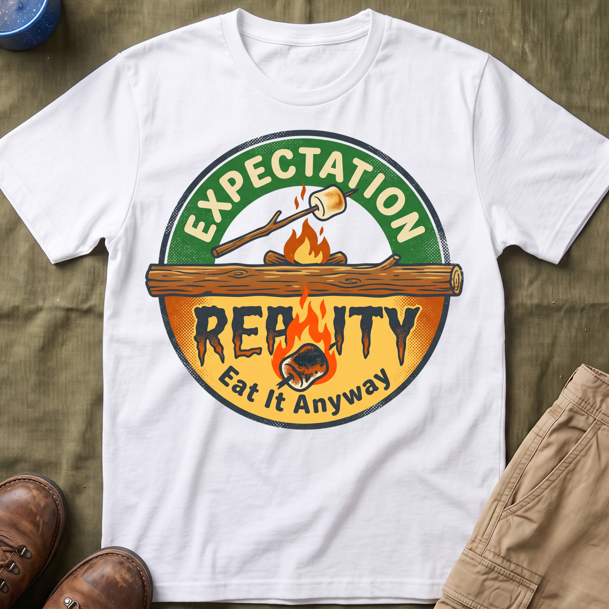 Marshmallow Expectation vs Reality — Eat It Anyway T-Shirt