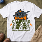 Campfire Cooking Survivor — I Ate the Charcoal (and Survived) Family Camping T-Shirt