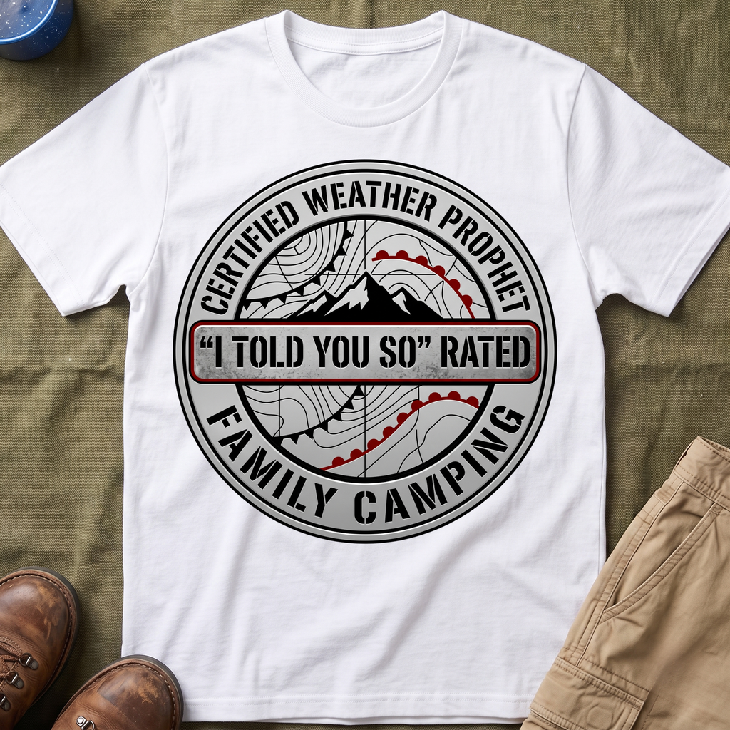 Certified Weather Prophet — "I Told You So" Rated T-Shirt