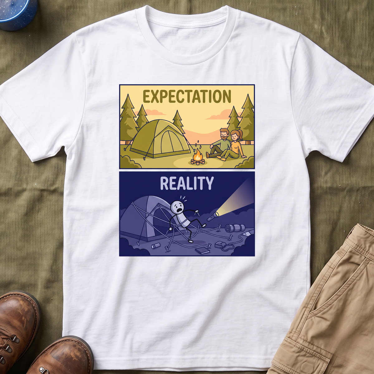 First Night Expectation vs Reality T-Shirt