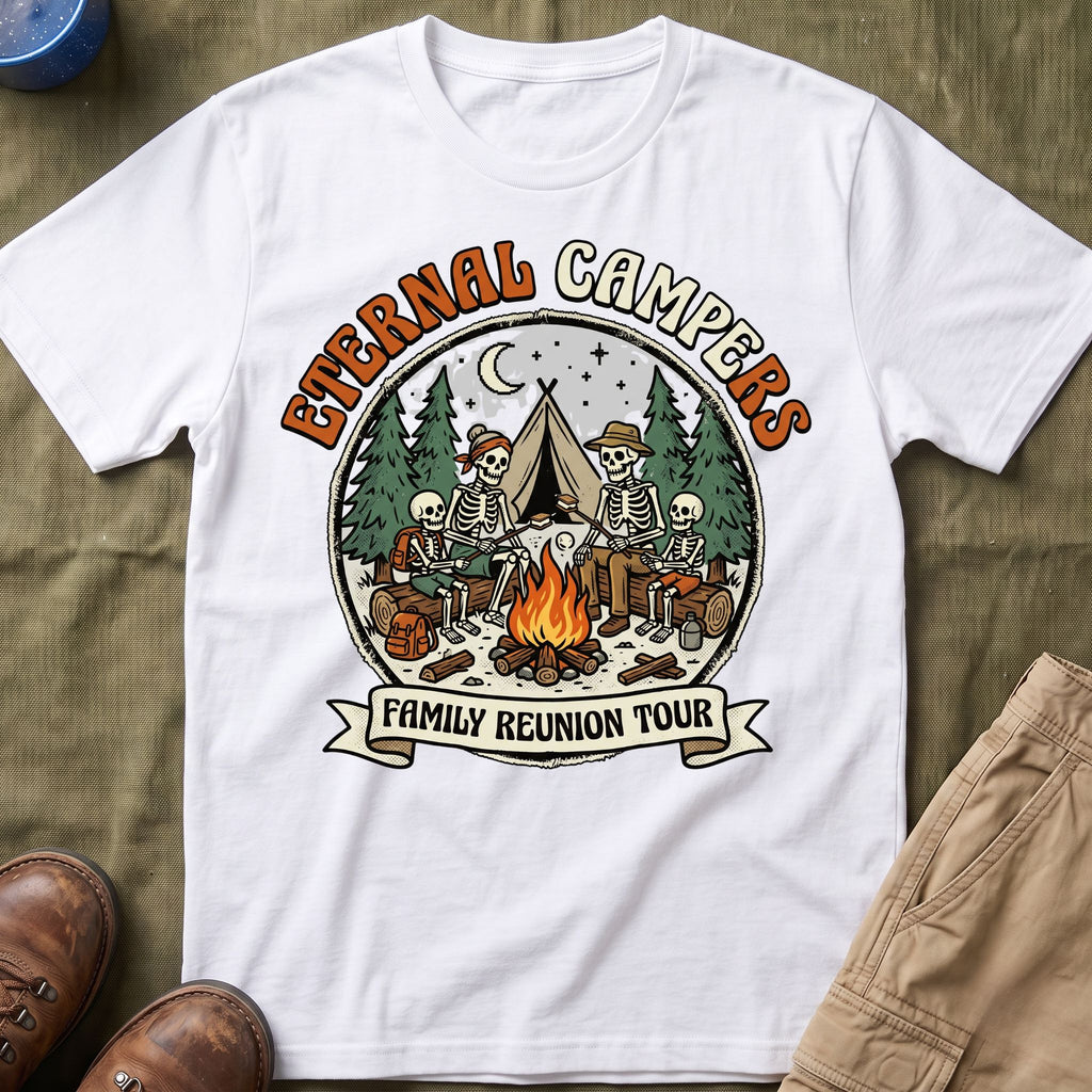 Eternal Campers — Family Reunion Tour With Skeleton T-Shirt